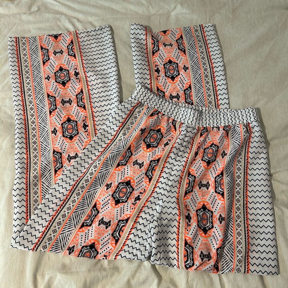 Geometric Coastal Wide Leg pants